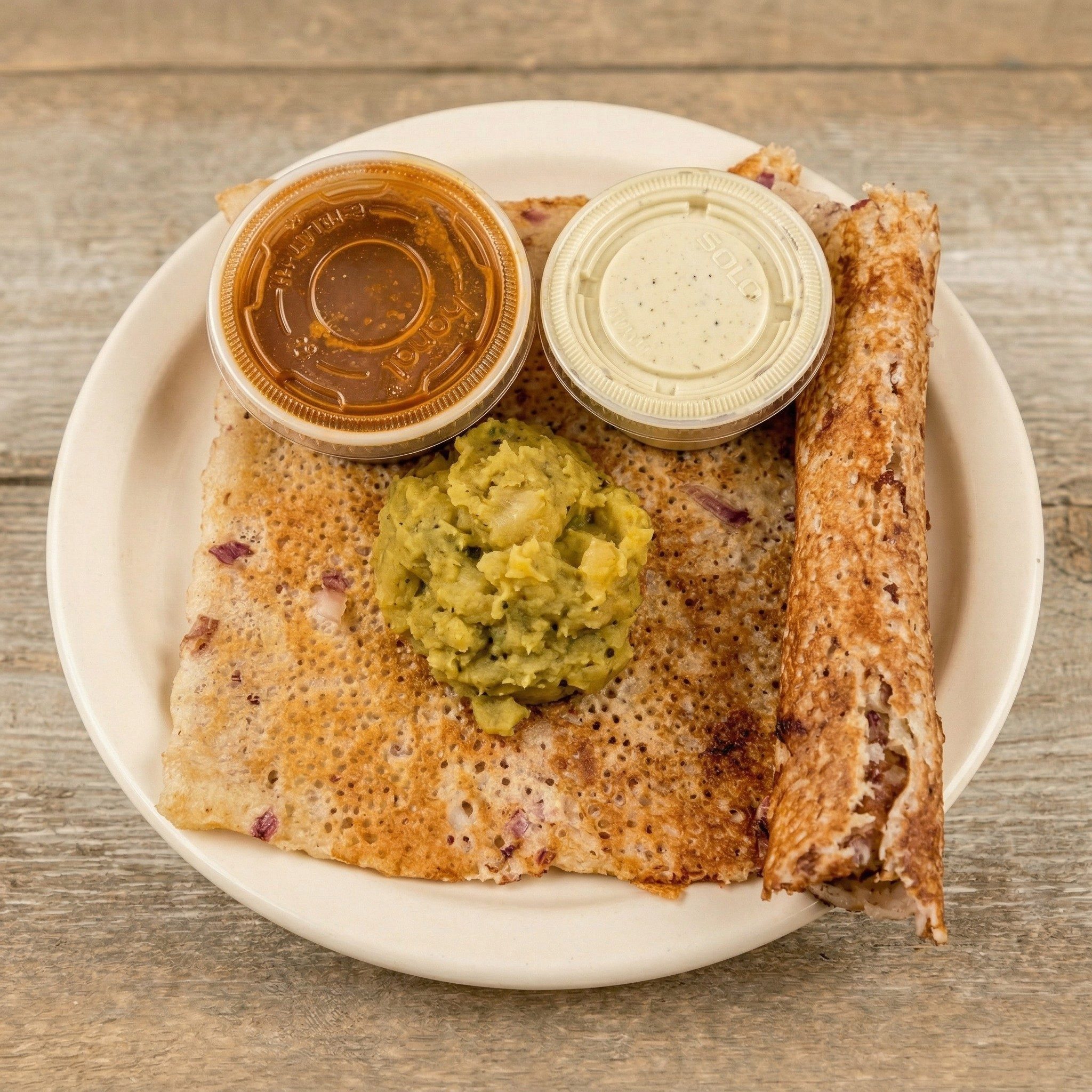 Onion Rava Masala Dosa.