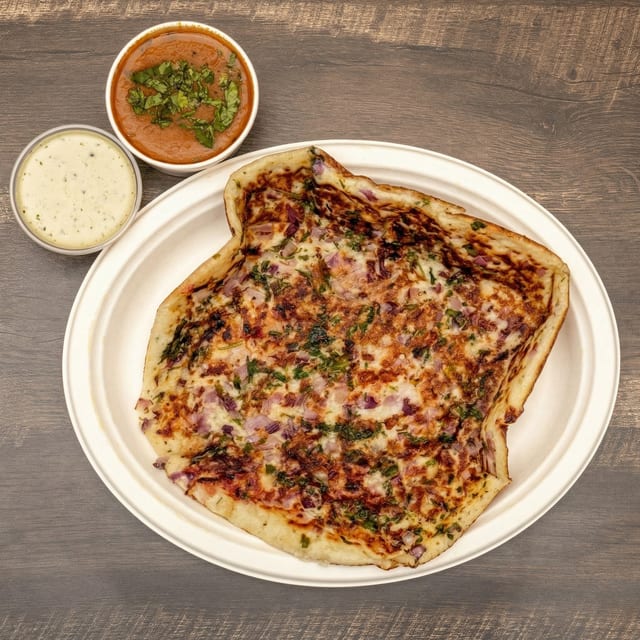 Tomato Onion Chilli Uthappam.